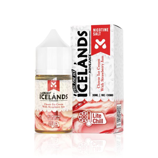 Icelands Cheese Ice Cream With Strawberry Jam